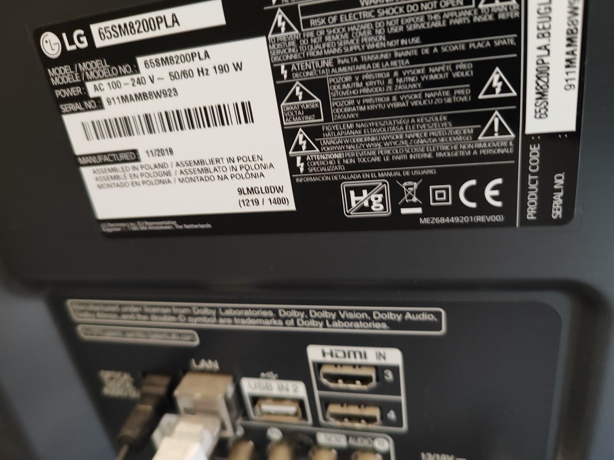 LG de 65 polegadas nanocell