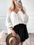 Bialy kardigan SOFT z guzikami sweter guziki miekki jesien s m l uni