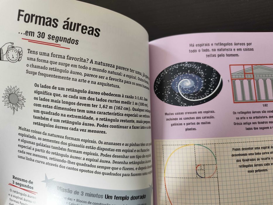 Livro "Matemática em 30 segundos", para jovens matemáticos, como novo