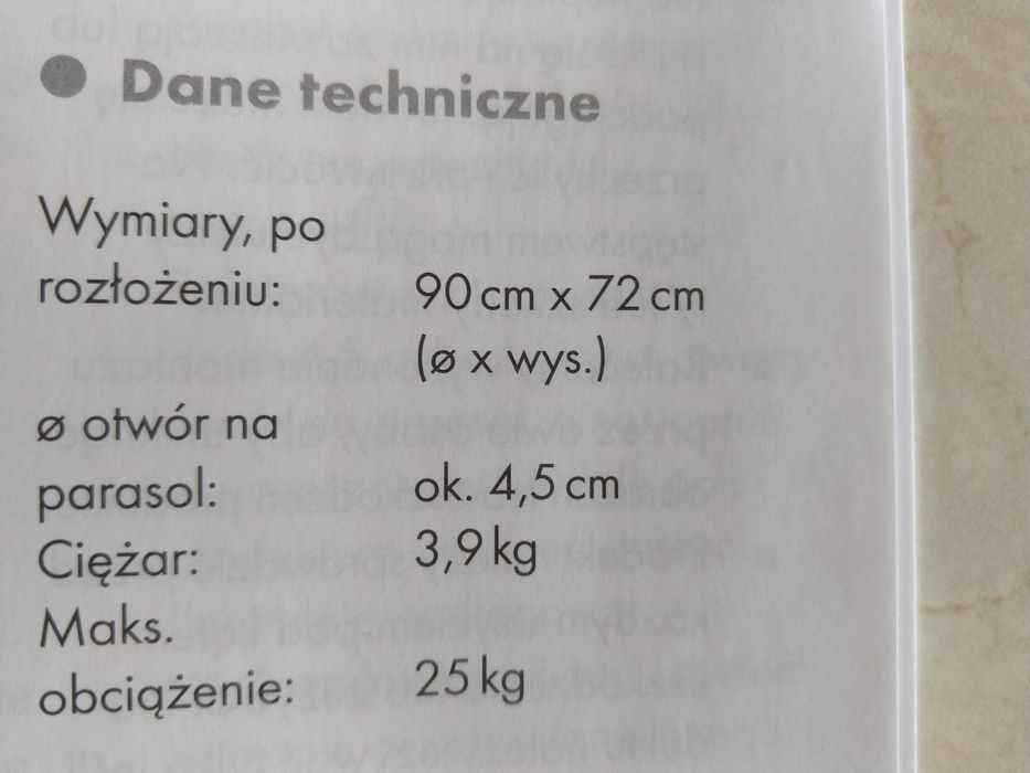 NOWY Stół Ogrodowy 90 x 72 Stolik Okrągły Plastikowy ANTRACYT