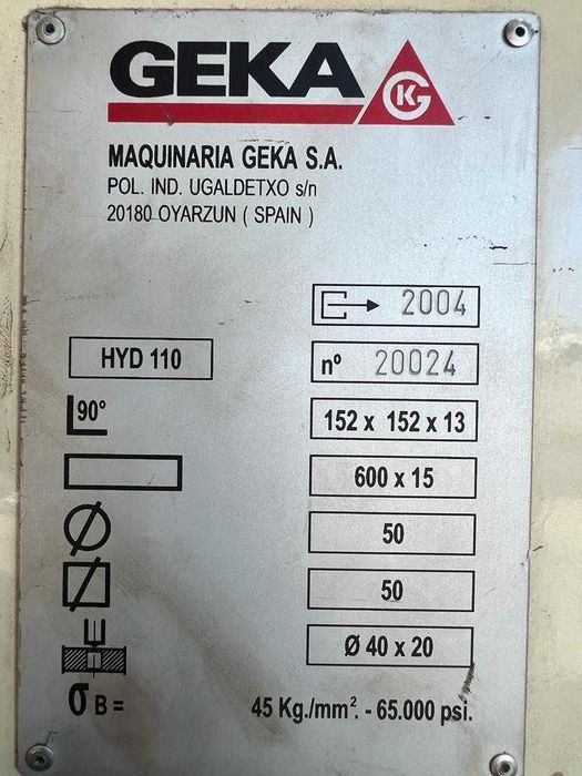 Puncionadora GEKA HYD 110