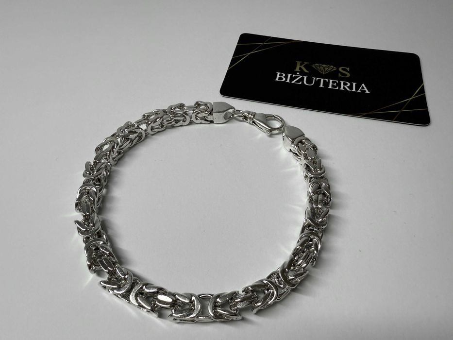 Srebrna Bransoletka Królewska 48 GRAM 25,5 CM NOWA ! PR. 925 Okazja !