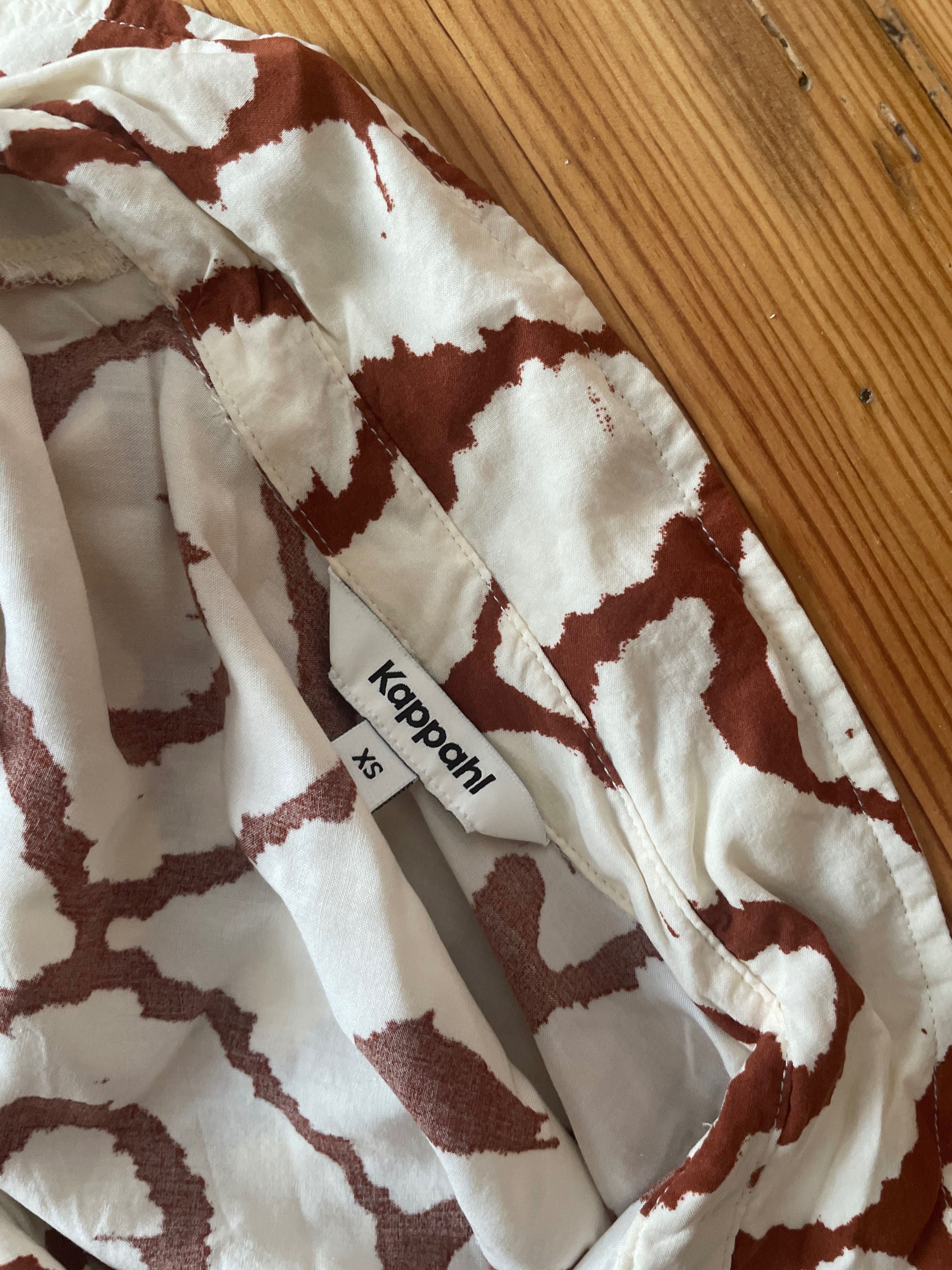 Kappahl sukienka midi wzory print guziki oversize