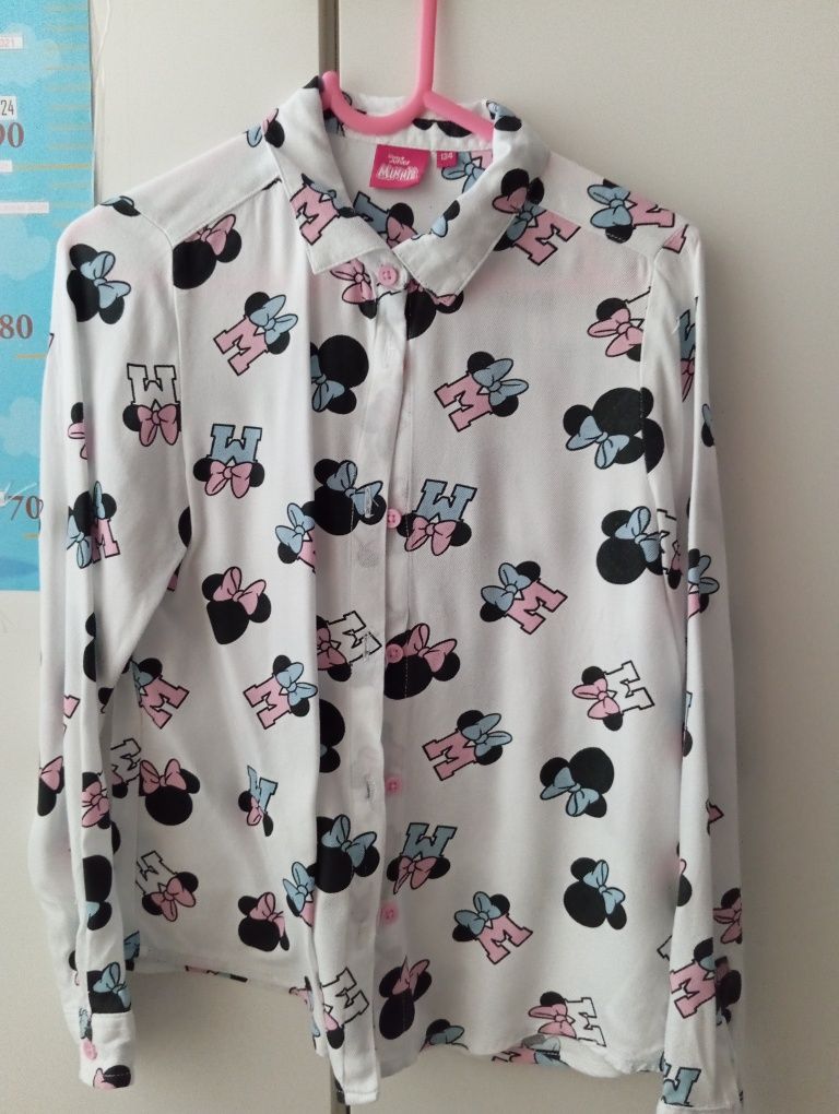 Koszula dziewczęca z printem Minnie mouse rozmiar 134