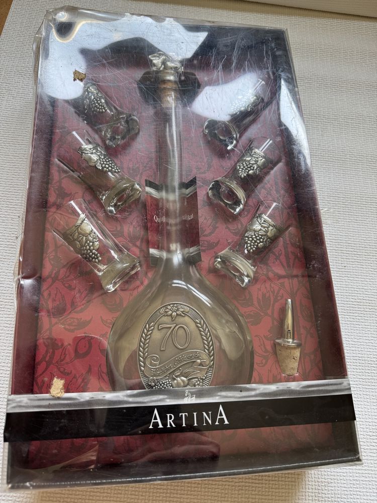 Kieliszki karafka do wódki artina