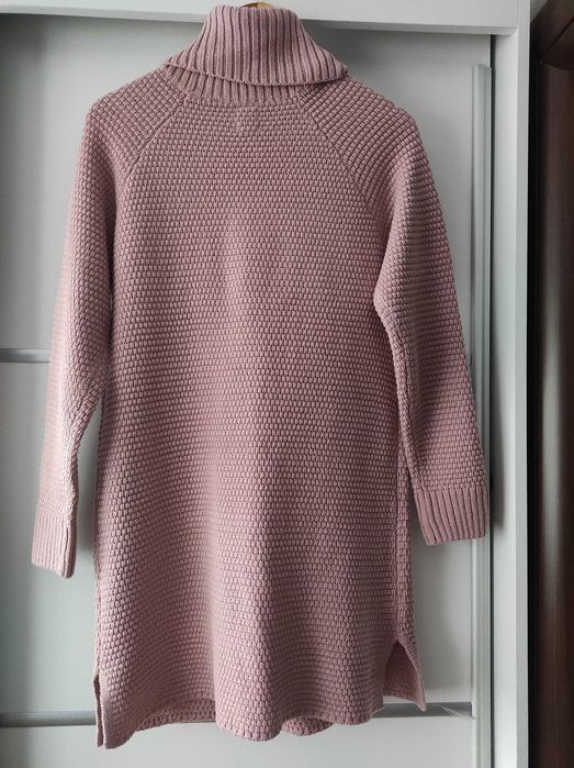 Sukienka sweterkowa dzianinowa Sinsay XS brudny róż