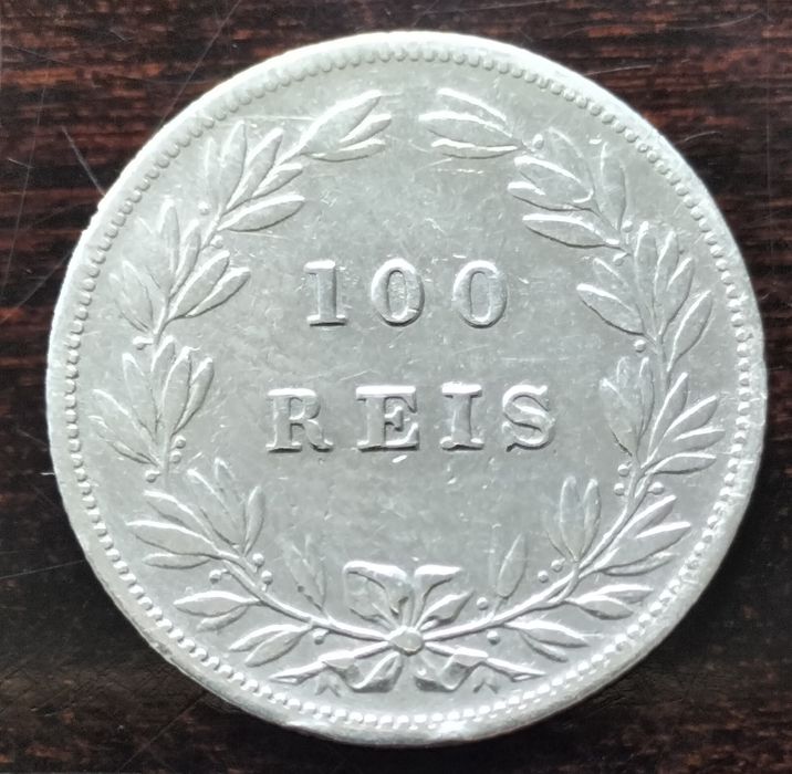 Moeda Prata 100 Reis 1879 D. Luís Muito Bom Estado