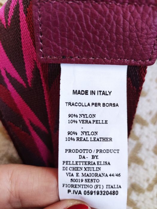 Bolsa Italiana em Rosa com alças