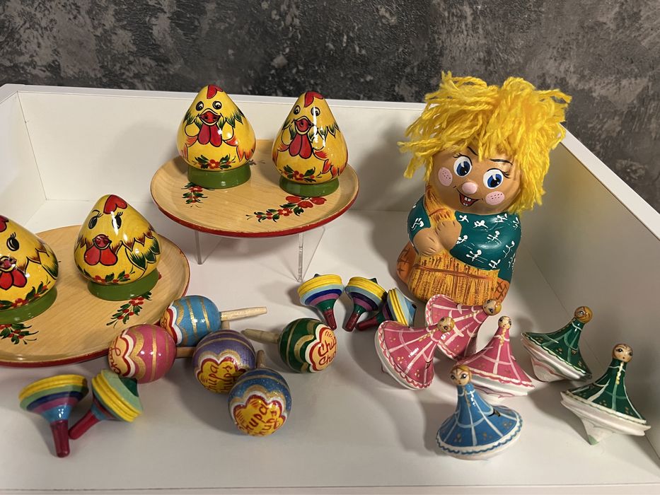 Юла игрушка . Дерево . Пищевой лак