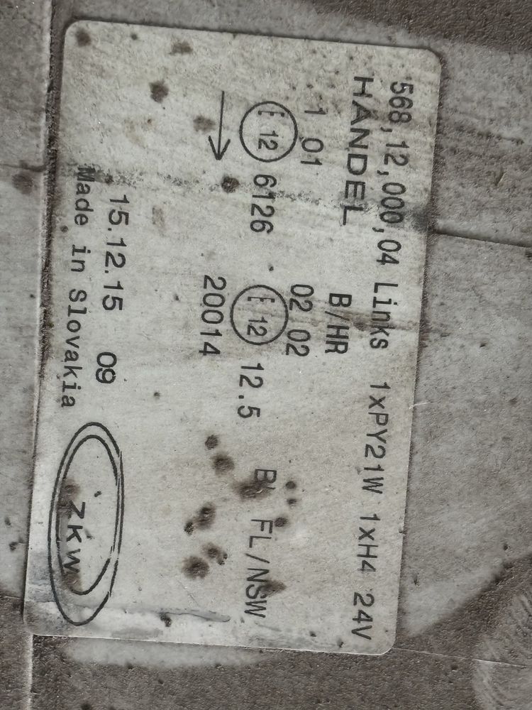 Halogen kierunkowskaz man tgl tgm euro 3 4 5