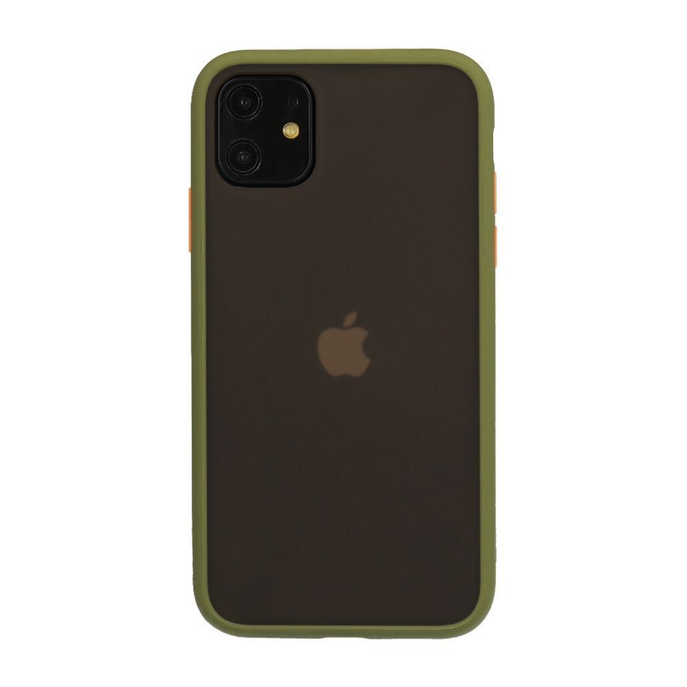 Vennus Color Button Bumper Do Iphone 11 Pro Oliwkowy