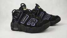 NIKE Air More Uptempo Black Action Grape Sneakersy Buty Sportowe 34