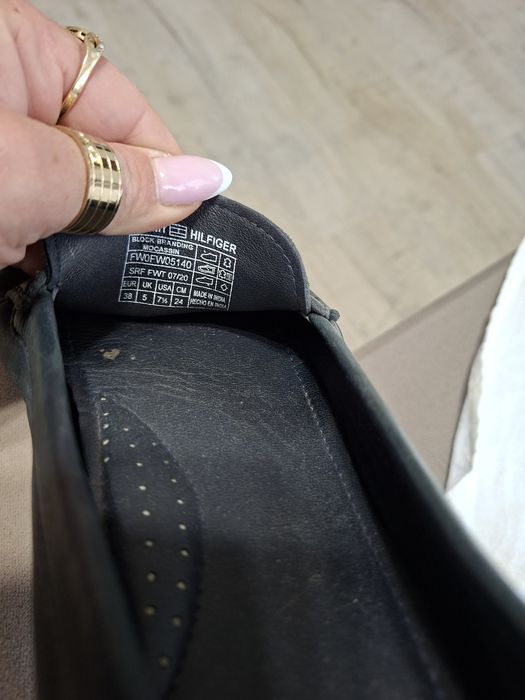 Mokasyny skórzane tommy 38 wkl 24,5