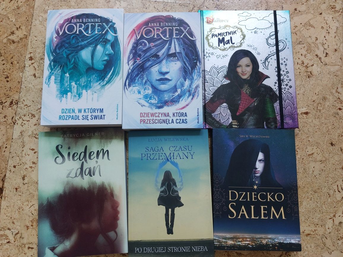 książki vortek 1,2 pamiętniki mal, saga czaus przemiany, siedem zdań,