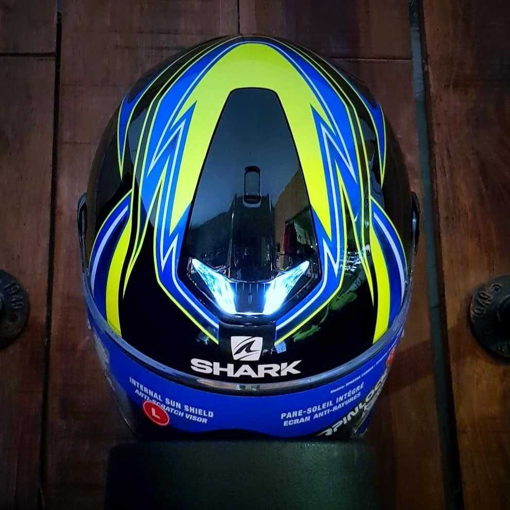 Capacete NOVO LED Shark Skwal 2 Sykes com Desconto+Pinlock. Tam L