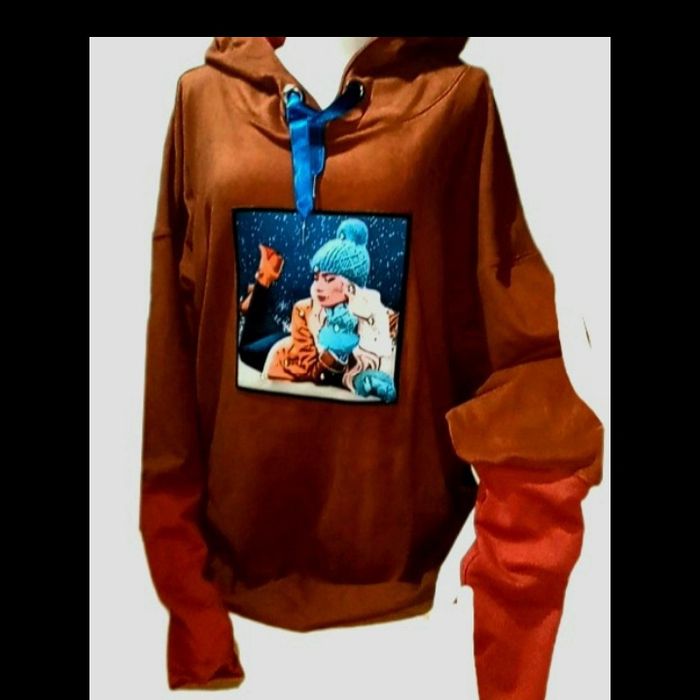 (64-74РАЗМЕР)КРУТЕЦКОЕ ХУДИ/ТОЛСТОВКА большого р(няшка термо/трикотаж)