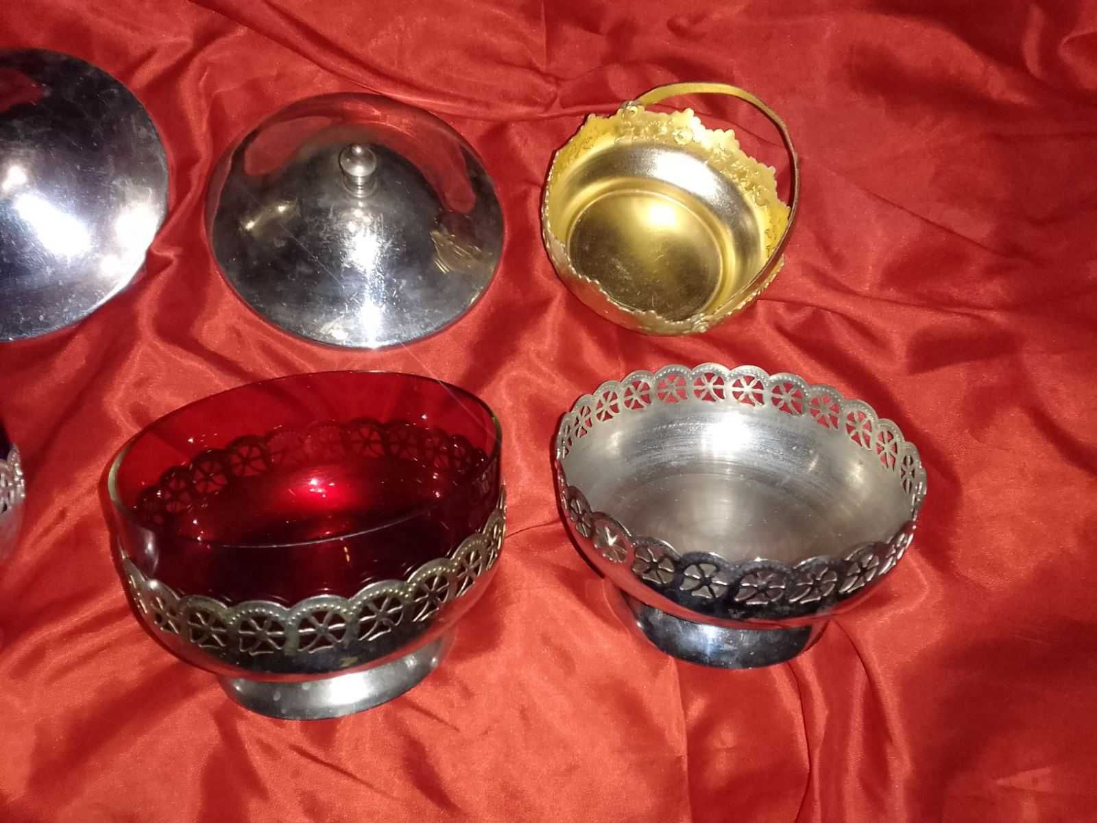 Конфетница  сахарница  МНЦ  алюминий латунь  нерж хрусталь