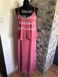 Jedwabna sukienka maxi rozmiar XL/42