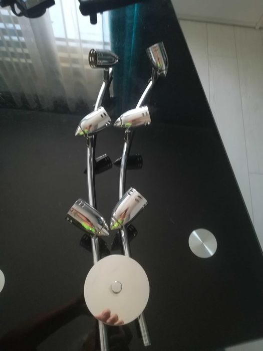 Lampa sufitowa chrom/połysk 6 x led 2 regulowane ramiona