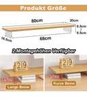 Naturalny bambusowy stojak na monitor, 80 x 20 x 6,5/8,5 cm
wymiary po