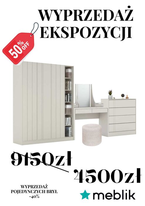 Meble dla dzieci i młodzieży - wyprzedaż ekspozycji MEBLIK Opole