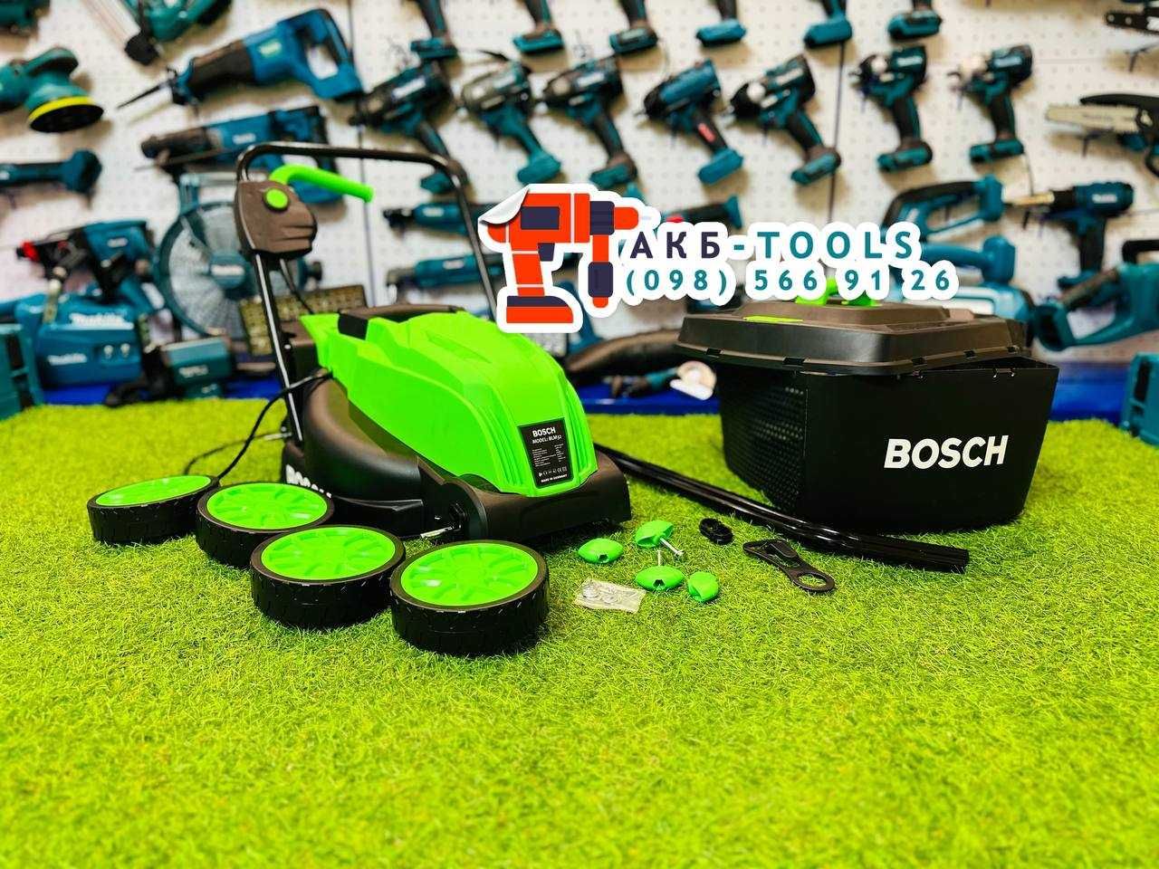 Газонокосілка BOSCH 2000W Газонокосилка Электрическая 35л 33см Косарка