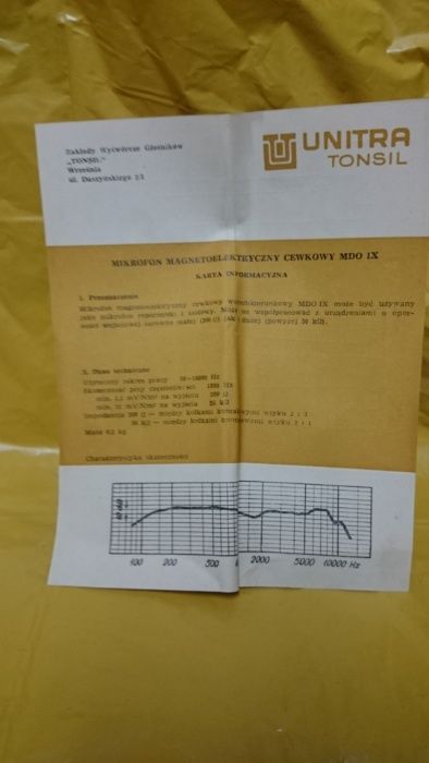 Mikrofon UNITRA Tonsil