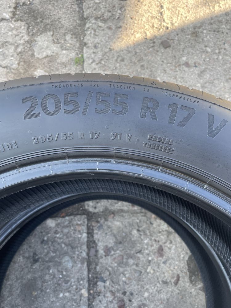 Opony Continental 205/55R17 EcoContact 6 - 2sz uzywane letnie DOT0820