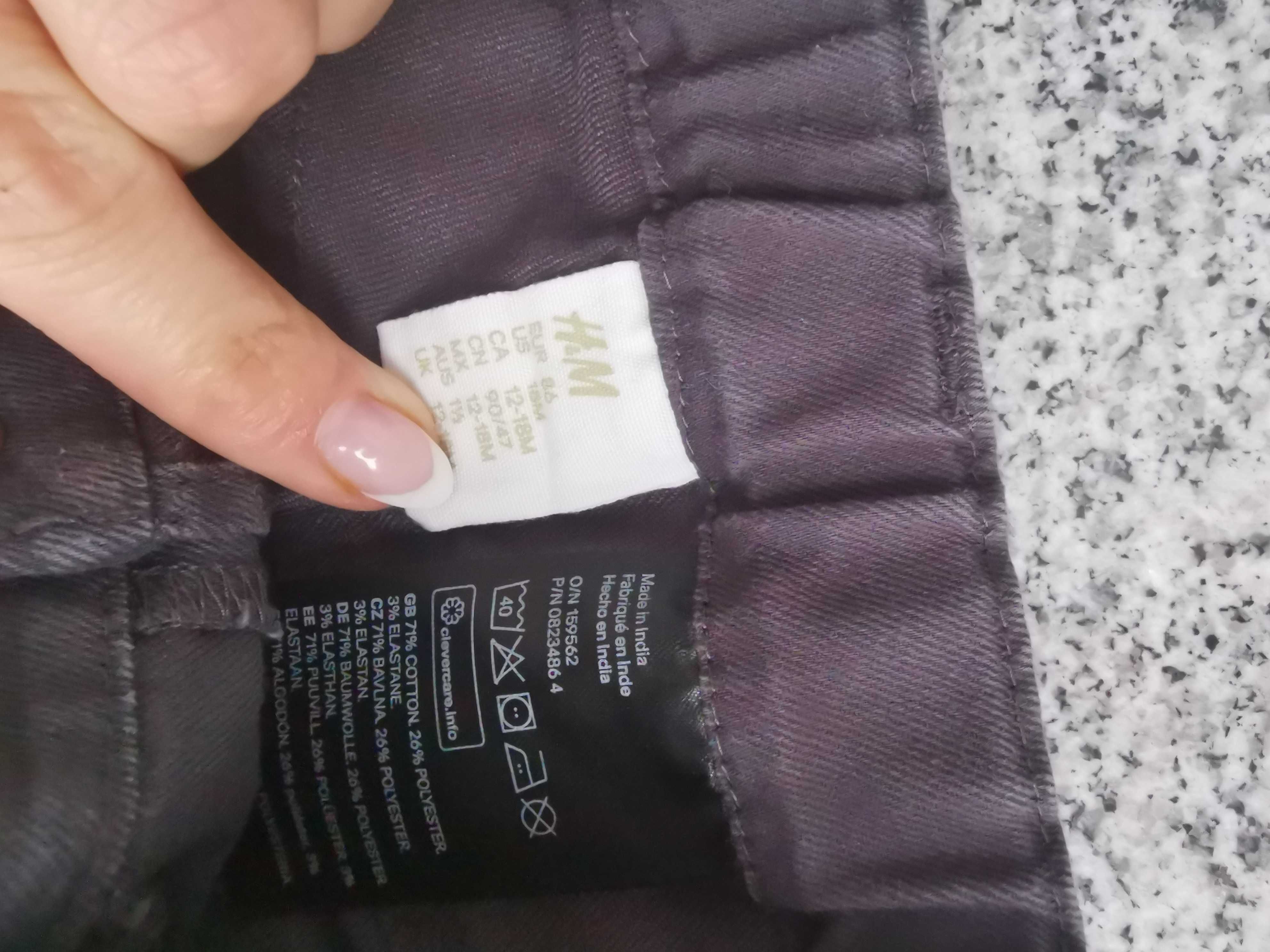 Spodnie niemowlęce dla chłopca rozmiar 86  H&M