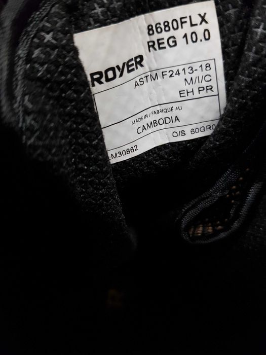 Buty robocze ROYER rozm 43 wkł 28,5 cm