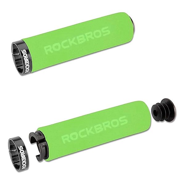 Uchwyty rowerowe Rockbros BT1001GNBK z gąbki na kierownicę - zielono-c