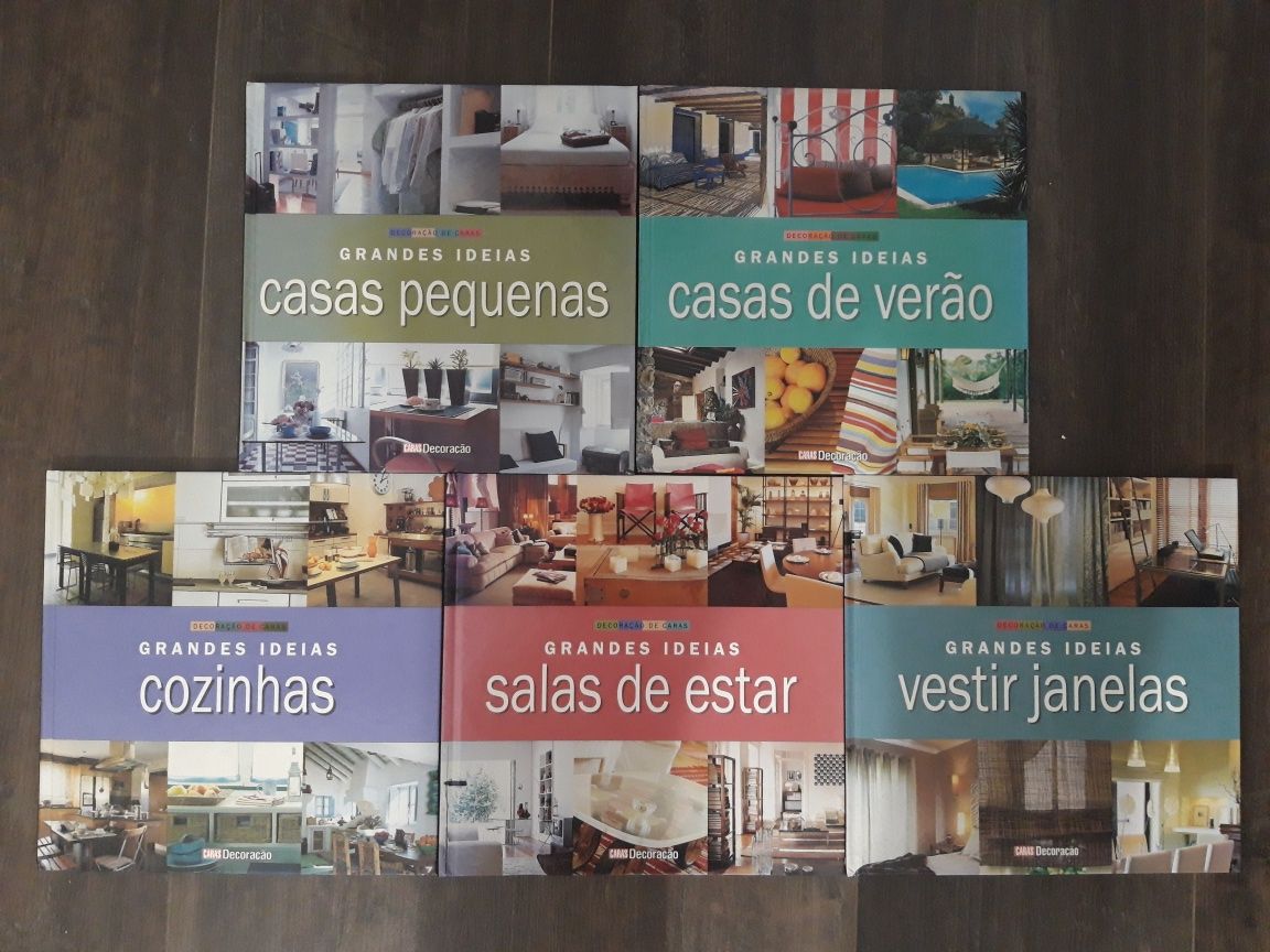 5 livros Colecção Decoração de Caras GRANDES IDEIAS