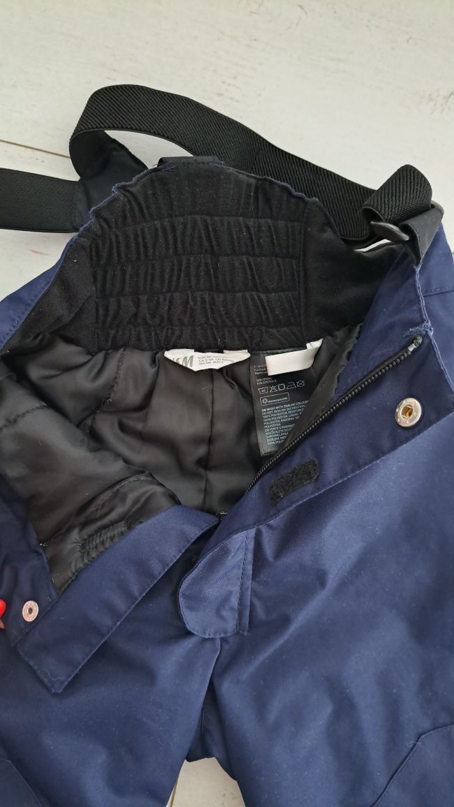 H&M spodnie zimowe narciarskie kombinezon 98