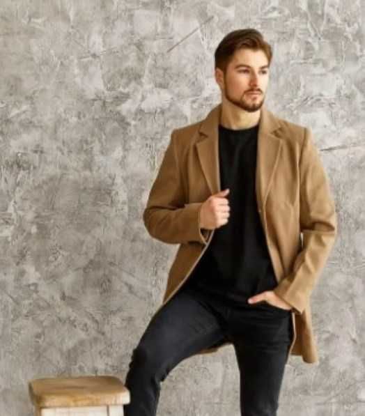 Мужское пальто на теперішню зиму, осін, весну Турецкий хлопок чоловіче