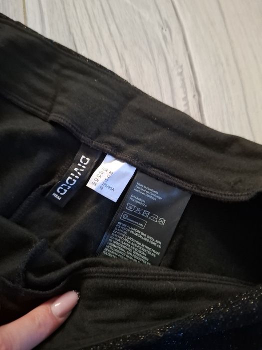 Spodnie getry legginsy z brokatem błyszczące rozmiar XL plus size