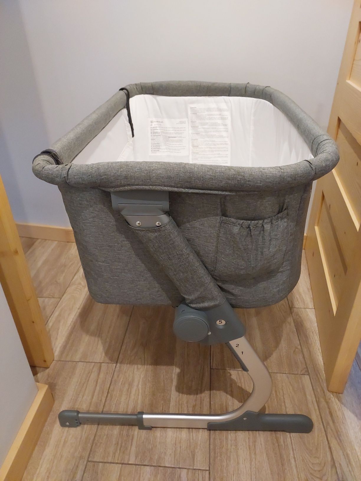 Kinderkraft UNO łóżeczko niemowlęce dostawne grey 2w1