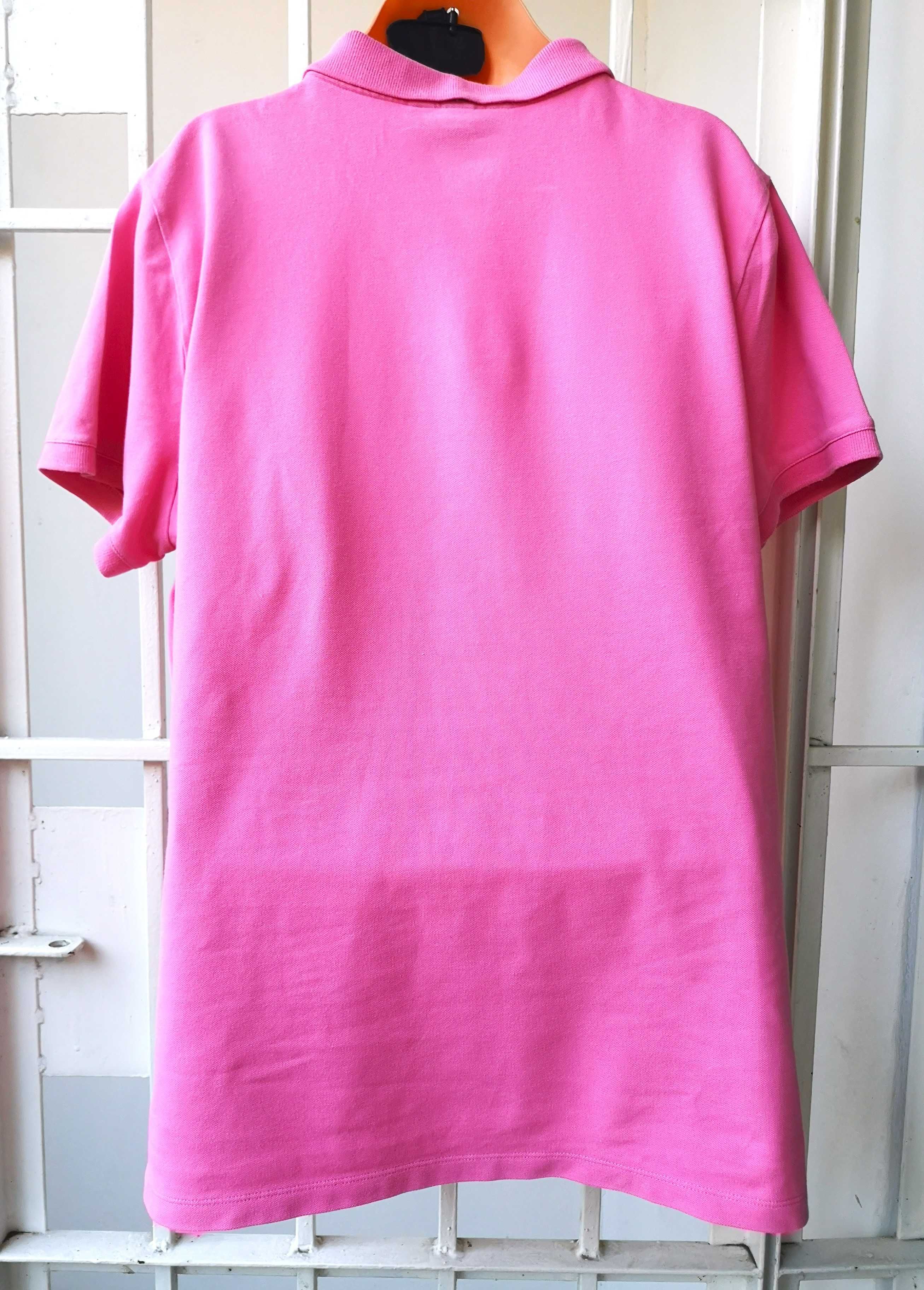 Różowa polówka koszulka polo Lands'end rozm. XL