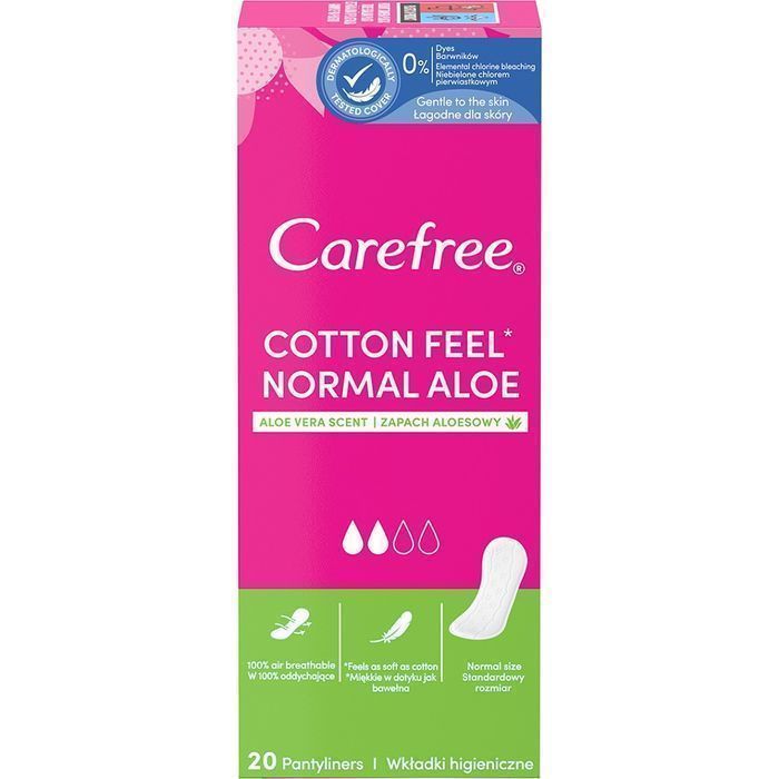 Wkładki Higieniczne Carefree Cotton Feel z Aloesem - 20szt