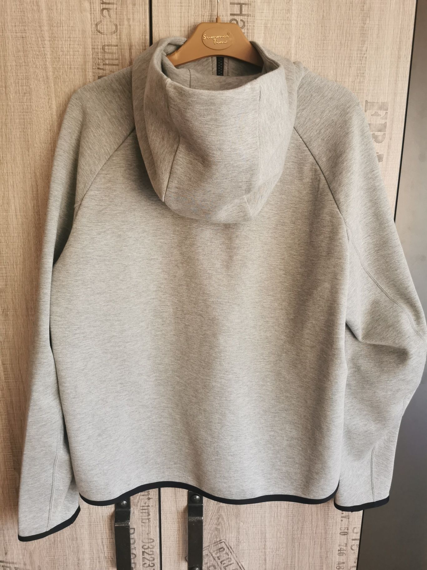 Szara męska rozpinana bluza z kapturem Nike tech fleece M