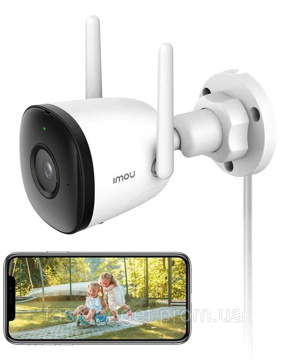 Вулична камера IMOU Bullet 3C 3MP (2,8мм) з Wi-Fi 6, LAN, захист IP67