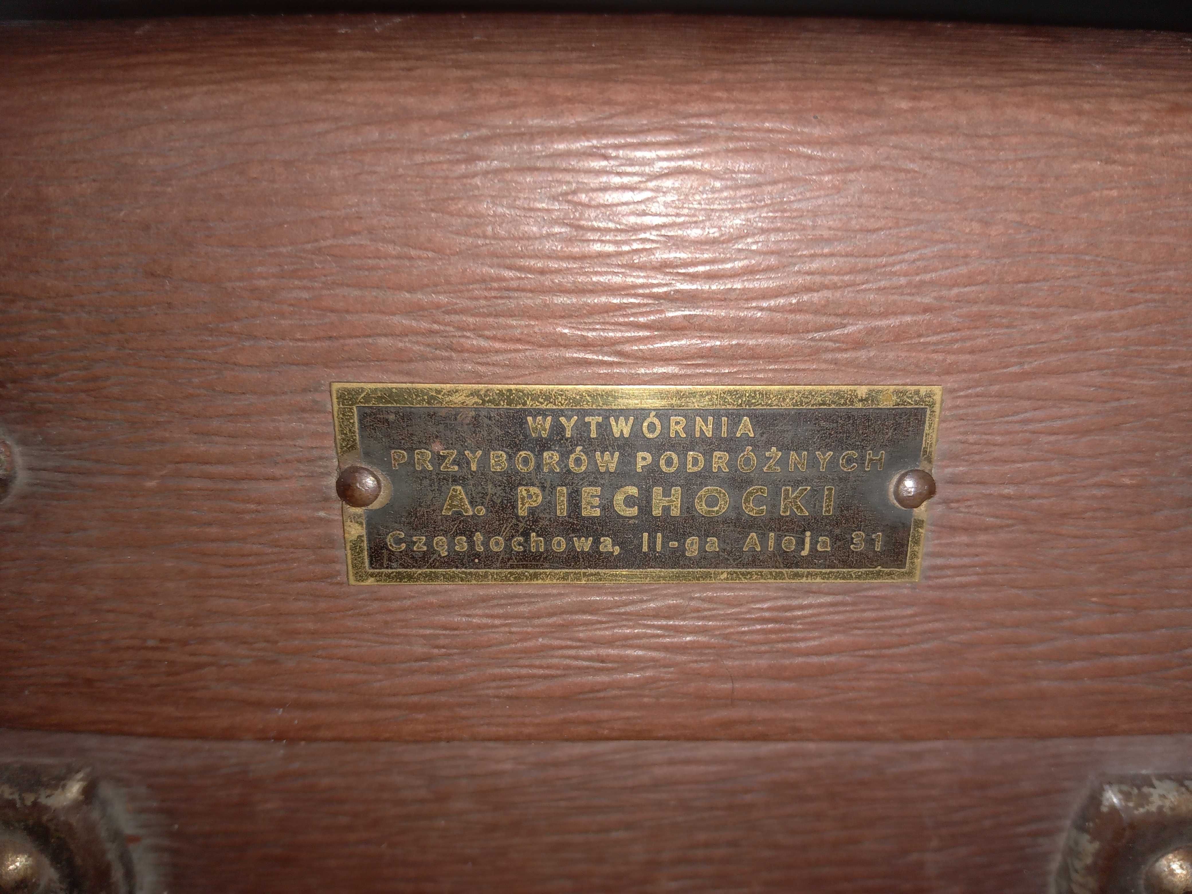 B.stara walizka sygnowana A.Piechocki Częstochowa