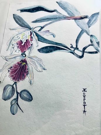 "Інь і Ян" -  картина (папір, акварель) у китайському стилі