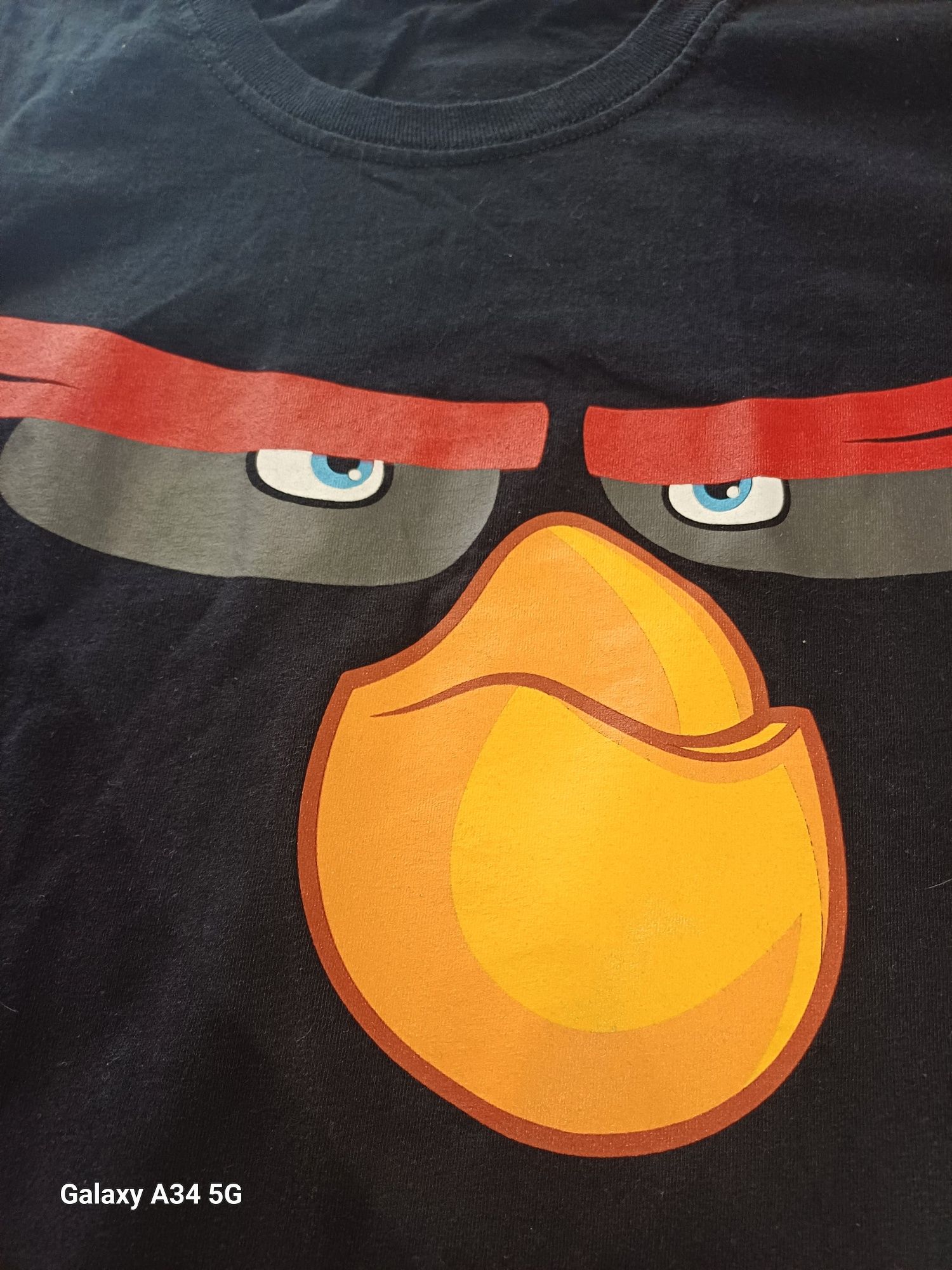 Koszulka na krótki rękaw t-shirt M angry birds czarna