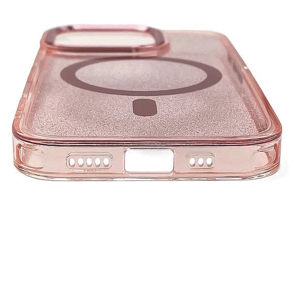 Etui brokatowe Glitter Case z MagSafe na iPhone 16e - różowe