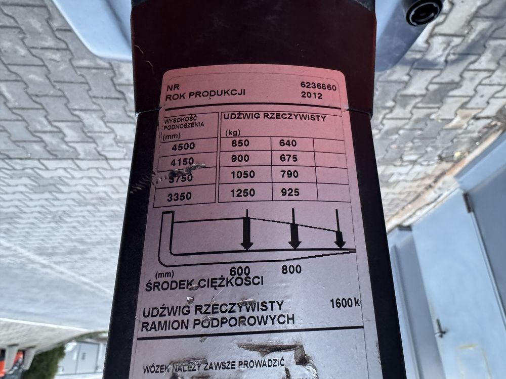 Paleciak elektryczny BT SPE 125 L 450 cm 1250 kg 2012 r
