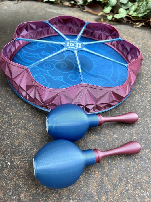 Бубен Шаманский Zodiak, цветок жизни, Маракасы