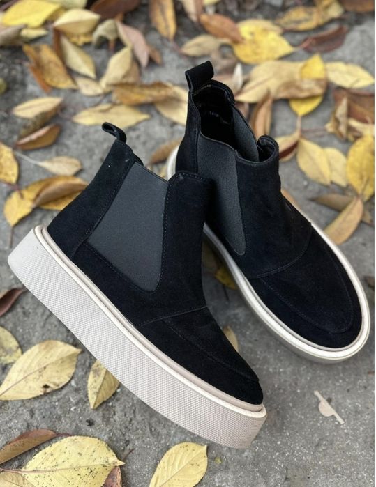 Ботинки жіночі демісезон, натуральна замша