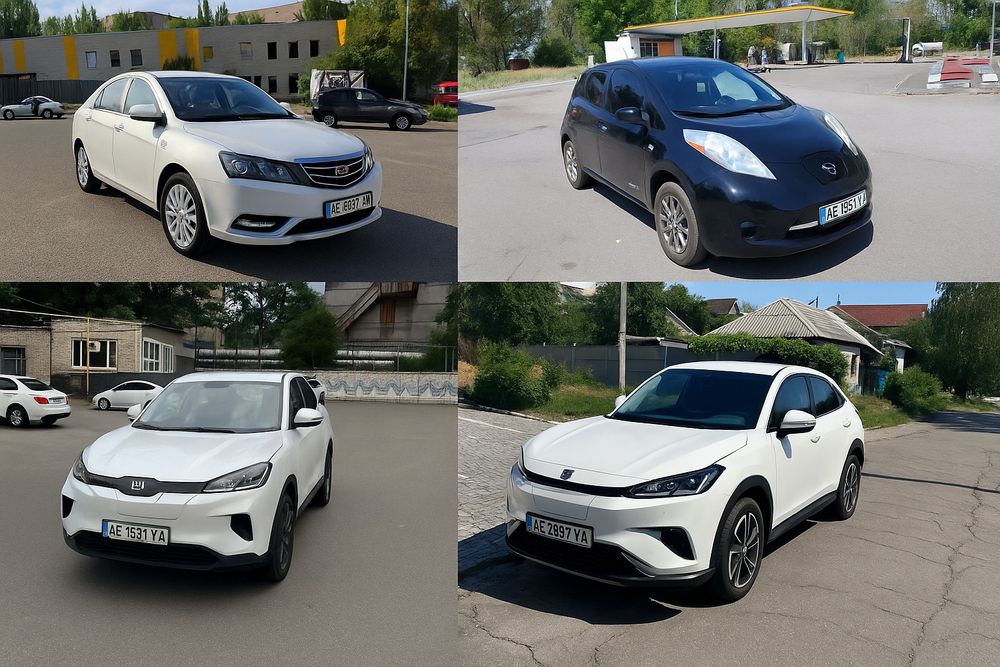 Аренда авто под такси прокат для работы  nissan leaf geely ev300