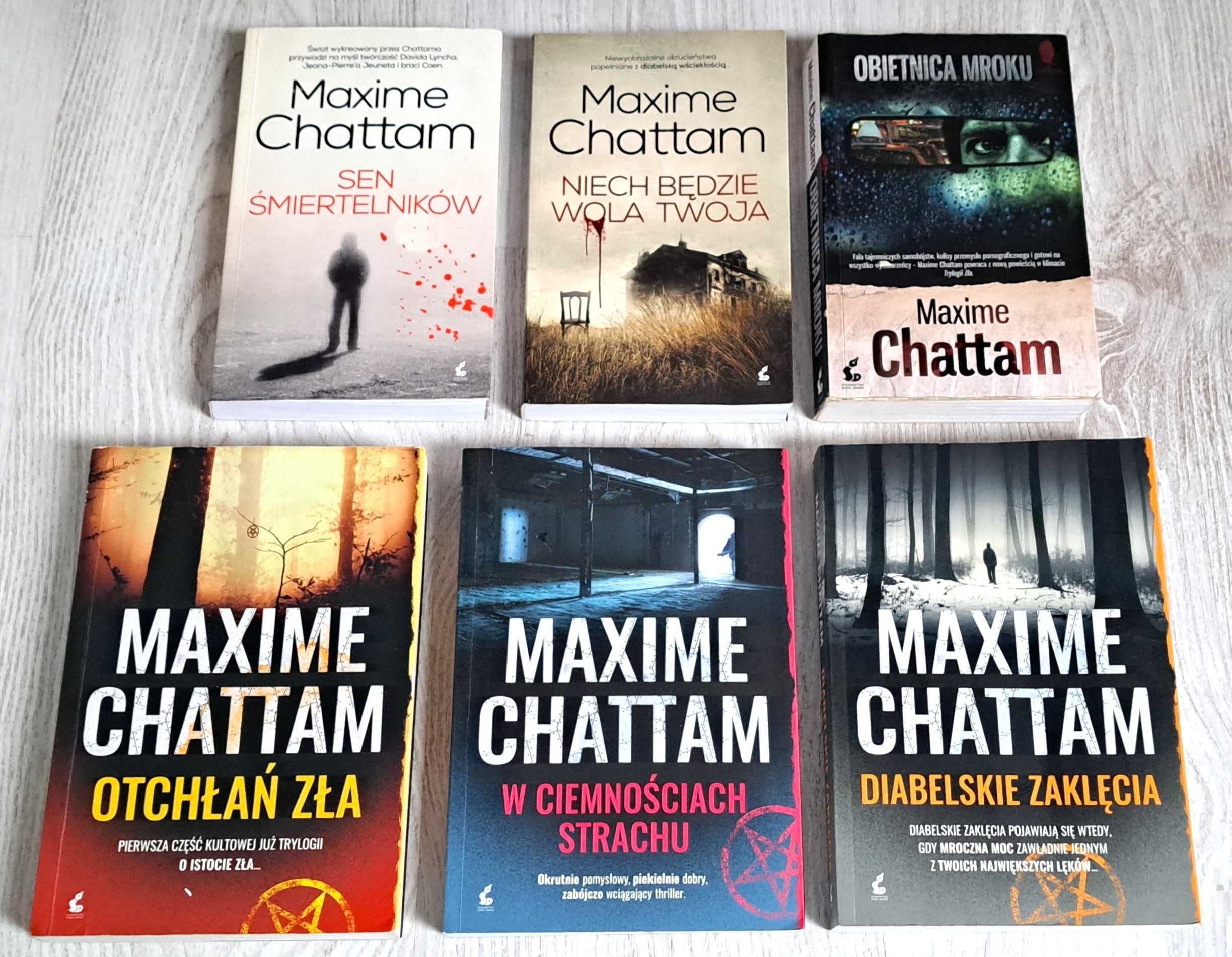 6x Chattam Diabelskie zaklęcia W ciemnościach strachu Otchłań zła Sen