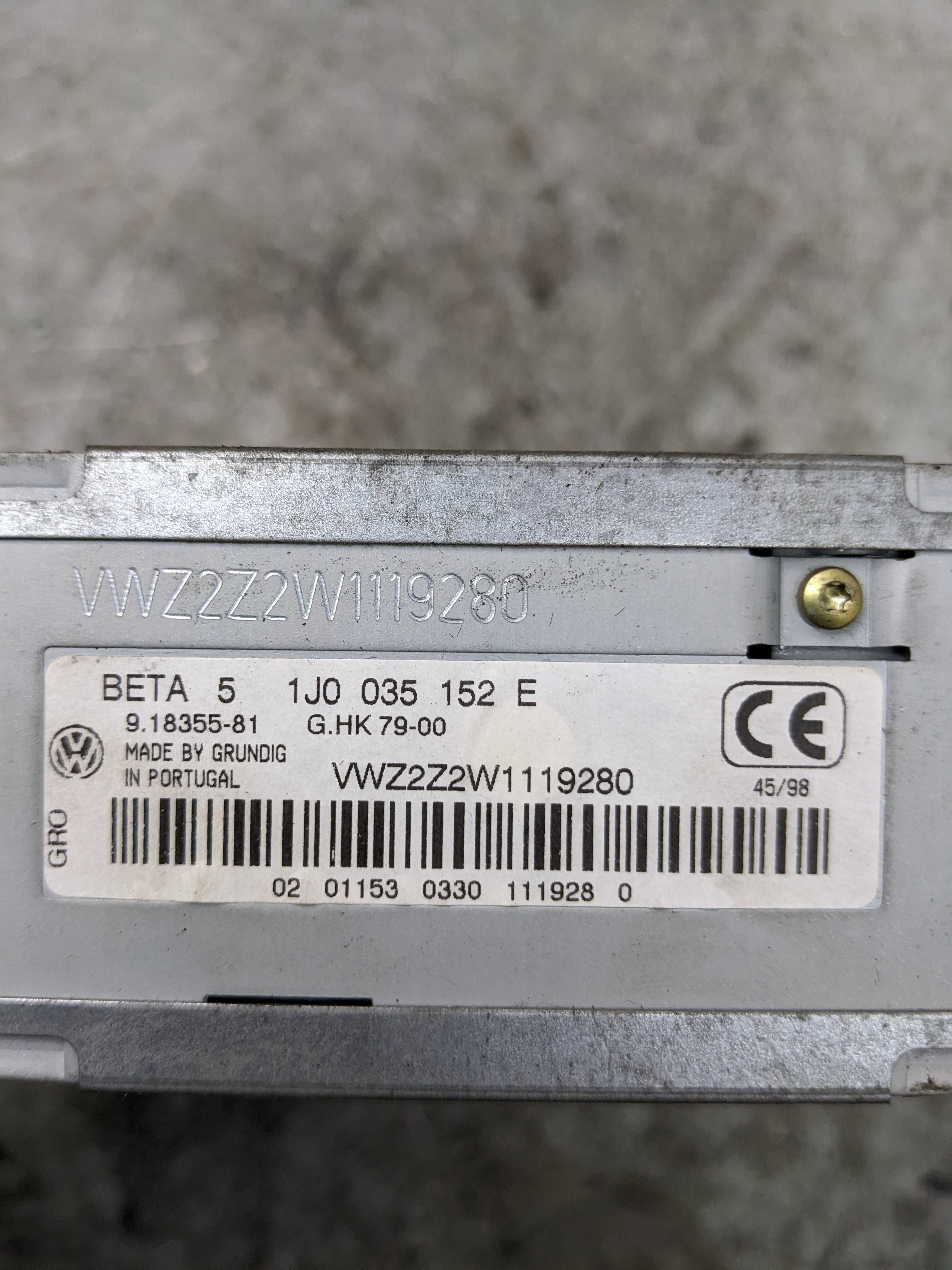 VW Volkswagen Passat B5 Radio Kasetowe Oryginalne Beta